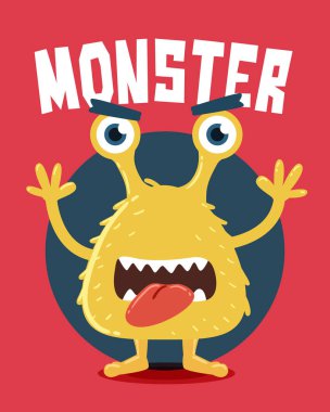 Sarı canavar çığlık Illustration