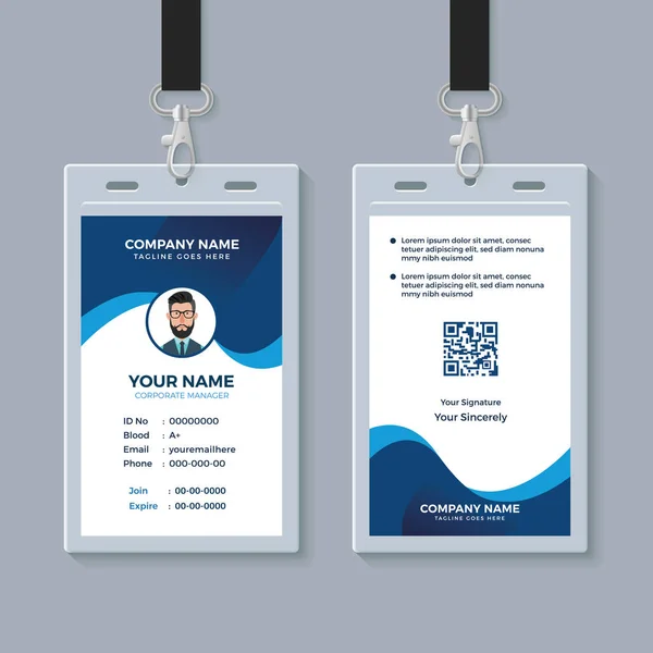 Moderne schone ID-kaart template — Stockvector