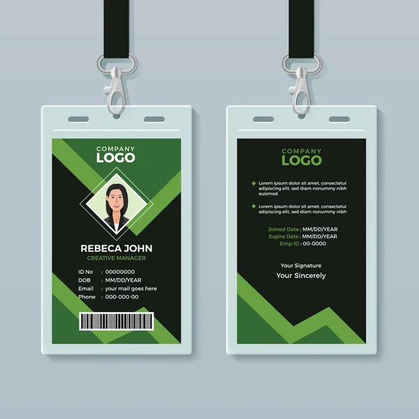 Creative Office ID Card Template — Stock Vector