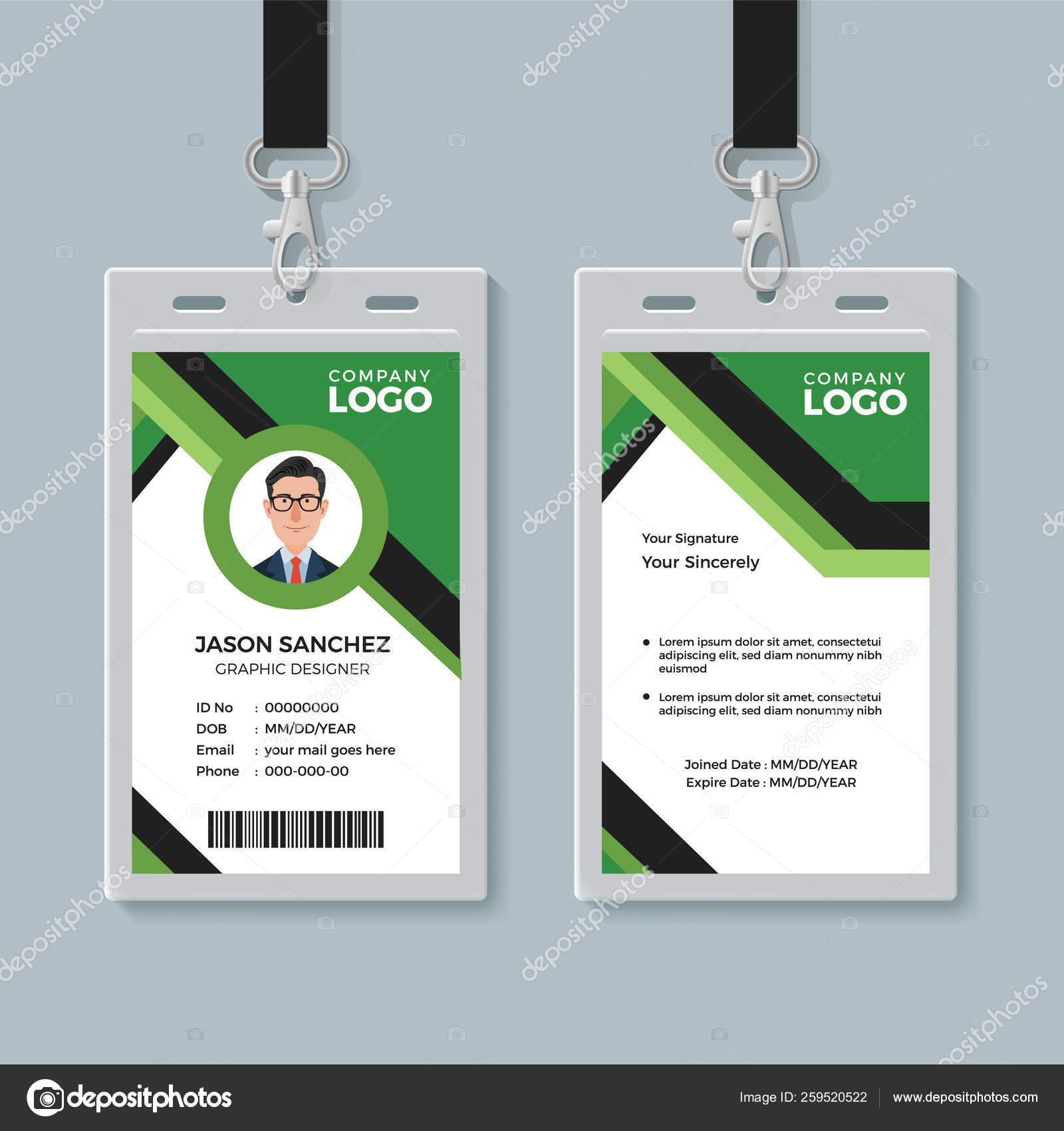 Download Mockup Lanyard Vectores Graficos Imagenes Vectoriales Depositphotos