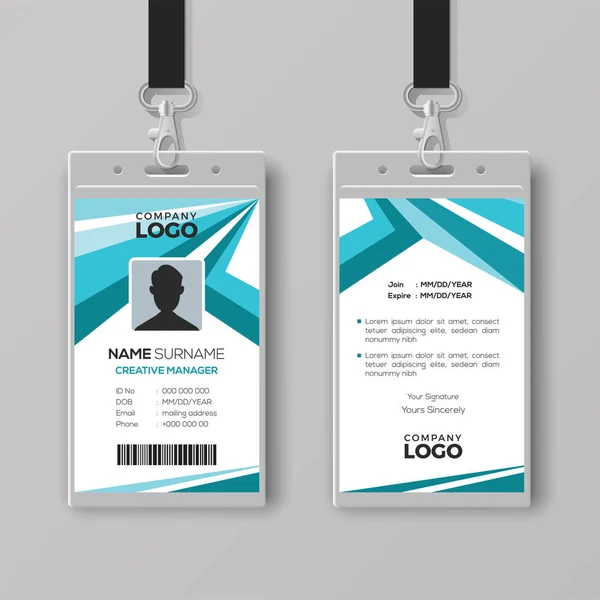 Abstract Corporate ID Card Design Template — Stock Vector