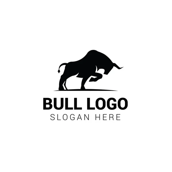 Bull logo mall isolerad på vit bakgrund — Stock vektor