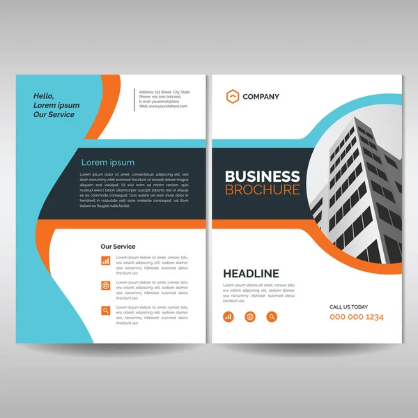 Corporate brochure cover layout sjabloon. Moderne cover, jaarverslag, flyer, poster, tijdschrift — Stockvector