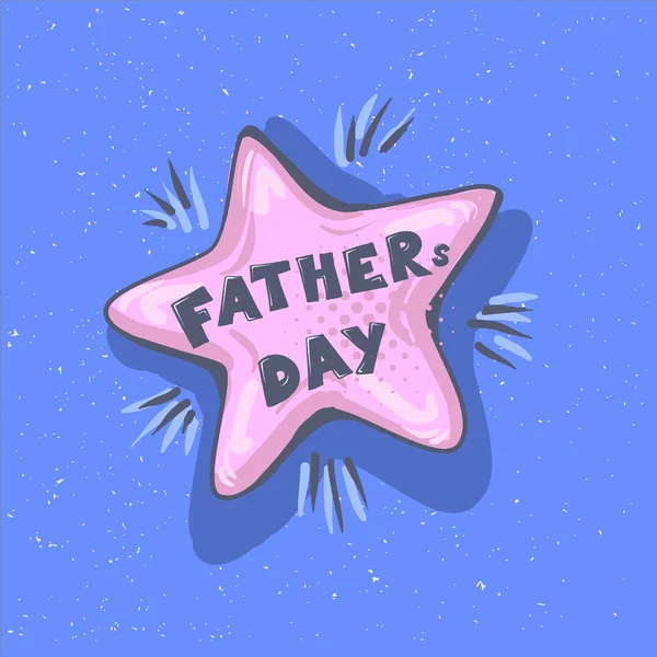 Vaders dag zin. Gelukkig vader s dag vector belettering kalligrafie groet tekstballon. Illustratie voor Fathers Day uitnodigingen. Papa s dag — Stockvector