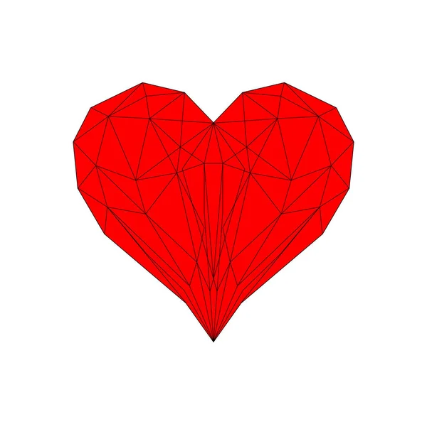 Vektor Linie Kunst von sant valentines Tag Herz — Stockvektor