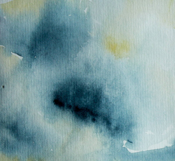 water color hand painted blue abstract background illustration