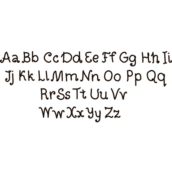 Caratteri vettoriali di disegno a mano dell'alfabeto inglese — Vettoriale Stock