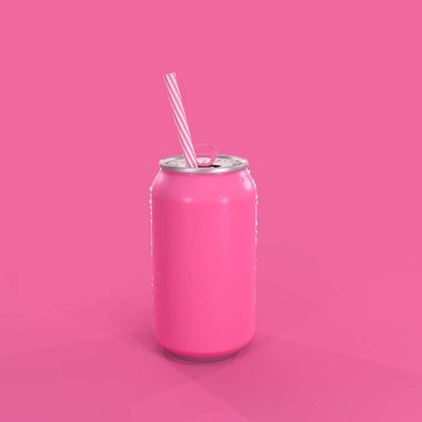 Pembe soda olabilir Mockup en az kavramı