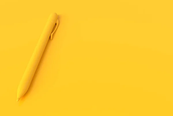 Stylo couleur jaune Concept minimal . — Photo