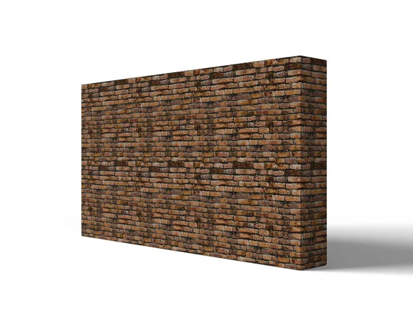 Brick wall old and dirty isolated — Stock Photo, Image