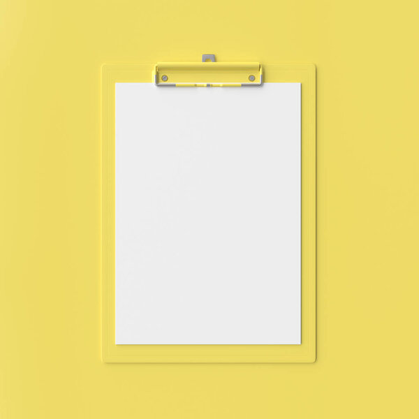 Clipboard mockup yellow color 