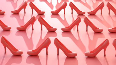 Yüksek topuklu ayakkabı pembe renk. 