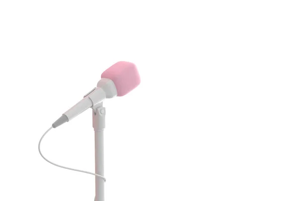 Mikrofon pembe pastel renk 