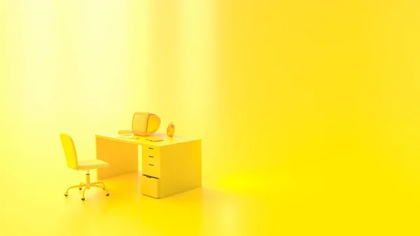Maqueta amarilla portátil — Foto de Stock
