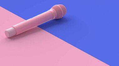 Pembe mikrofon müzik arka plan. 
