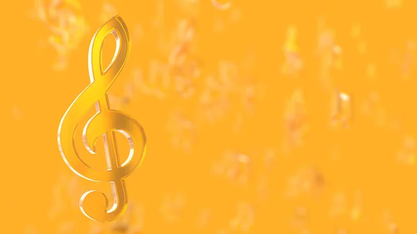 Notas musicais amarelas — Fotografia de Stock
