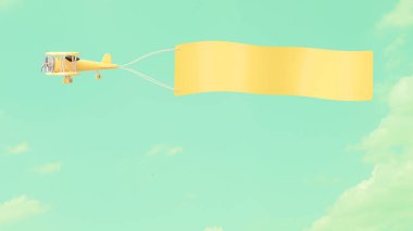 Uçak modeli sarı pastel 