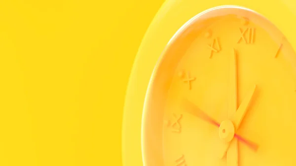 Жовтий Будильник Дзвонив Копіював Простір Вашого Тексту Концепція Мінімальної Ідеї — стокове фото