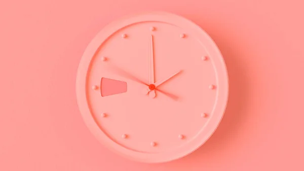 Reloj Rosa Las Maqueta Para Texto Concepto Idea Mínima Render —  Fotos de Stock