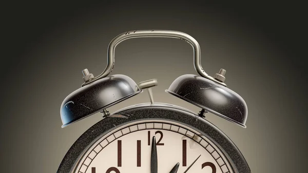 Reloj Despertador Estilo Antiguo Antiguo Hay Rastros Suciedad Óxido Alarma — Foto de Stock