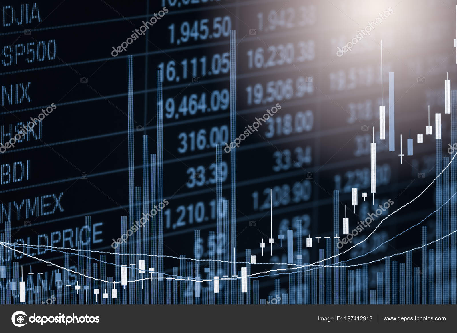 Stock Market Forex Trading Graph Candlestick Chart Suitable - 