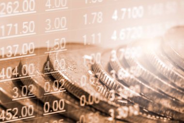 Finansal yatırım konsepti için uygun borsa veya önx ticaret grafiği ve şamdan grafiği. Ekonomik trendler iş fikri ve tüm sanat tasarımı için arka plan. Soyut finans arkaplanı.