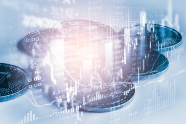 Modern bir takas yöntemi. Bitcoin küresel ekonomi piyasasında uygun bir ödemedir. Sanal dijital para birimi ve finansal yatırım ticaret kavramı. Altın bitcoin arka planına sahip soyut kripto para birimi.