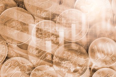 Finansal yatırım konsepti için uygun borsa veya önx ticaret grafiği ve şamdan grafiği. Ekonomik trendler iş fikri ve tüm sanat tasarımı için arka plan. Soyut finans arkaplanı.