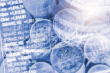 Finansal yatırım konsepti için uygun borsa veya önx ticaret grafiği ve şamdan grafiği. Ekonomik trendler iş fikri ve tüm sanat tasarımı için arka plan. Soyut finans arkaplanı.