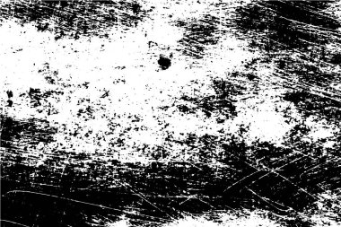 Siyah ve beyaz grunge kentsel doku vektör kopya alanı ile. Soyut illüstrasyon yüzey toz ve kaba kirli duvar arka plan boş şablon ile. Sıkıntı veya kir ve etkisi kavramı - vektör grunge
