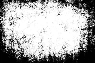 Siyah ve beyaz grunge kentsel doku vektör kopya alanı ile. Soyut illüstrasyon yüzey toz ve kaba kirli duvar arka plan boş şablon ile. Sıkıntı veya kir ve etkisi kavramı - vektör grunge
