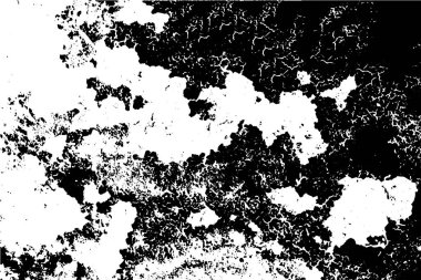 Siyah ve beyaz grunge kentsel doku vektör kopya alanı ile. Soyut illüstrasyon yüzey toz ve kaba kirli duvar arka plan boş şablon ile. Sıkıntı veya kir ve etkisi kavramı - vektör grunge