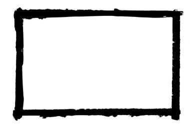 Grunge el çekilmiş boya fırça şerit. Vektör siyah mürekkep fırça darbesi. Arka plan yüksek detay boya. Kirli tasarım öğesi, kutu, çerçeve metin için. Eğri veya modern doku şekli. Çizimde kuru kenarlık