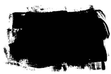 Grunge el çekilmiş boya fırça şerit. Vektör siyah mürekkep fırça darbesi. Arka plan yüksek detay boya. Kirli tasarım öğesi, kutu, çerçeve metin için. Eğri veya modern doku şekli. Çizimde kuru kenarlık