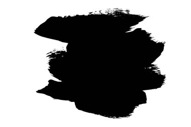 Grunge el çekilmiş boya fırça şerit. Vektör siyah mürekkep fırça darbesi. Arka plan yüksek detay boya. Kirli tasarım öğesi, kutu, çerçeve metin için. Eğri veya modern doku şekli. Çizimde kuru kenarlık