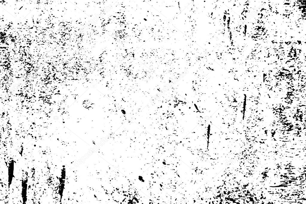 Black and white grunge urban texture vector with copy space. Abstract illustration surface dust and rough dirty wall background with empty template. Distress and grunge effect concept. Vector EPS10.