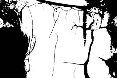 Siyah ve beyaz grunge kentsel doku vektör kopya alanı ile. Soyut illüstrasyon yüzey toz ve kaba kirli duvar arka plan boş şablon ile. Sıkıntı ve grunge etkisi kavramı. Vektör Eps10.