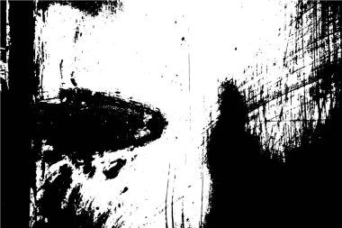 Siyah ve beyaz grunge kentsel doku vektör kopya alanı ile. Soyut illüstrasyon yüzey toz ve kaba kirli duvar arka plan boş şablon ile. Sıkıntı ve grunge etkisi kavramı. Vektör Eps10.