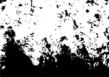 Siyah ve beyaz grunge kentsel doku vektör kopya alanı ile. Soyut illüstrasyon yüzey toz ve kaba kirli duvar arka plan boş şablon ile. Sıkıntı ve grunge etkisi kavramı. Vektör Eps10.