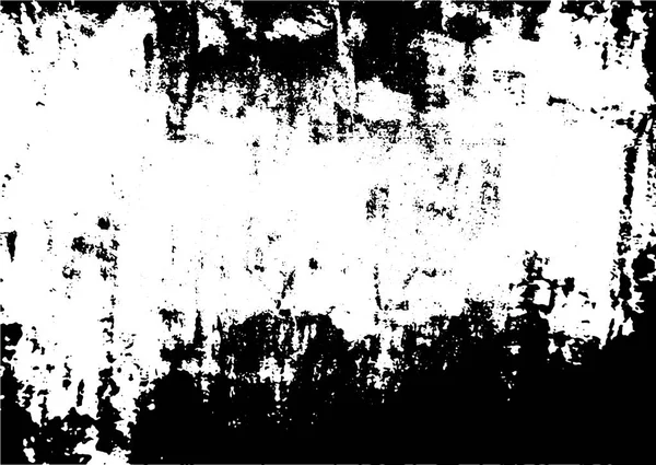 黑白相间的城市纹理与复制空间 抽象的表面灰尘和粗糙肮脏的墙壁背景或墙纸与空模板的所有设计 困厄或污垢和损伤作用概念 — 图库矢量图片