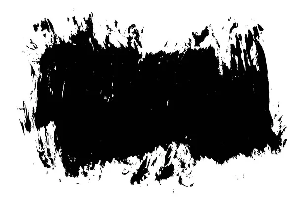 Grunge Mano Dibujado Pincel Raya Pincelada Tinta Negra Vectorial Pintar — Archivo Imágenes Vectoriales