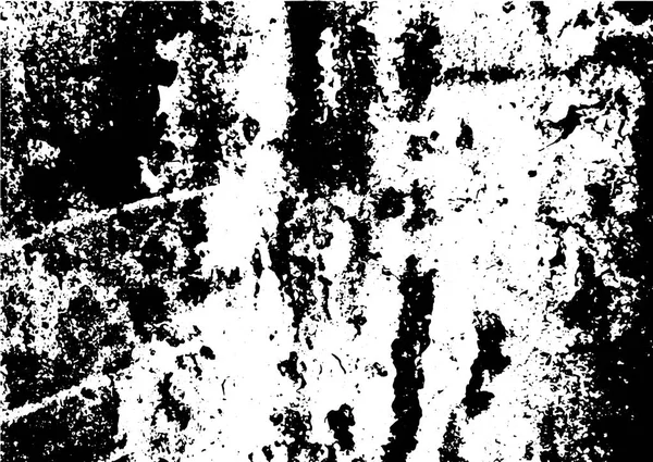 Schwarz Weißer Grunge Distress Overlay Textur Abstrakte Oberflächenstaub Und Grobe — Stockvektor