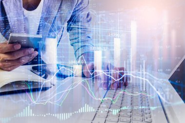 Borsa veya grafik ve şamdan grafiği uygun ticaret forex