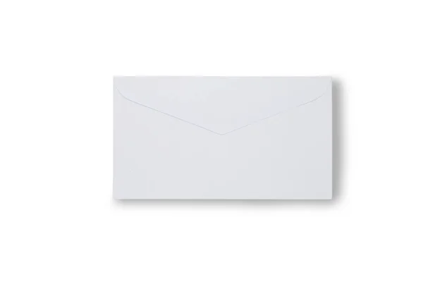 Close Papierumschlag Isoliert Auf Weißem Hintergrund Mit Clipping Pfad Papierumschlag — Stockfoto