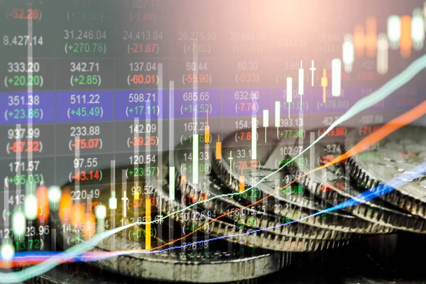 Giełda i forex trading wykres i świecznik wykresu suitab — Zdjęcie stockowe