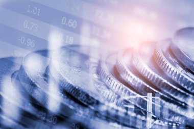 Finansal yatırım konsepti için uygun borsa veya önx ticaret grafiği ve şamdan grafiği. Ekonomik trendler iş fikri ve tüm sanat tasarımı için arka plan. Soyut finans arkaplanı.