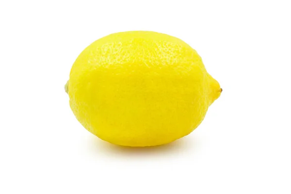 Целый Органический Лимон Белом Изолированном Фоне Обрезкой Пути Свежий Лимон — стоковое фото