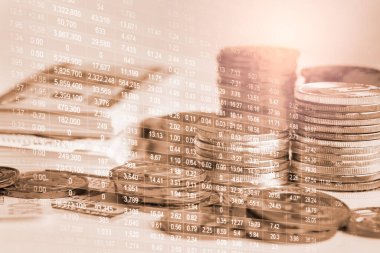 Finansal yatırım konsepti için uygun borsa veya önx ticaret grafiği ve şamdan grafiği. Ekonomik trendler iş fikri ve tüm sanat tasarımı için arka plan. Soyut finans arkaplanı.