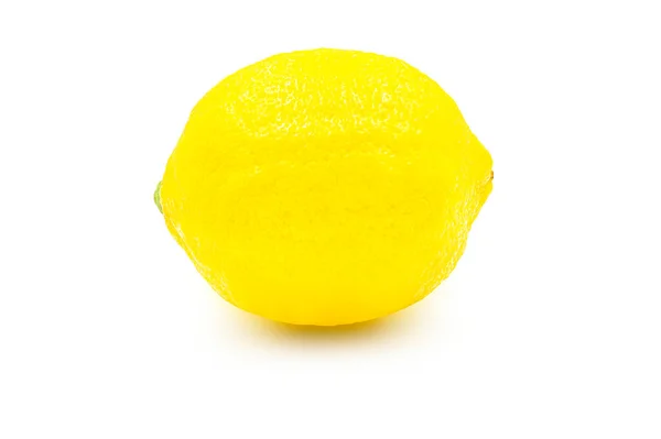 Whole Organic Lemon White Isolated Background Clipping Path Fresh Lemon — Stock Photo, Image