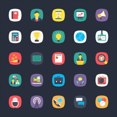 App düz simgeler kümesi